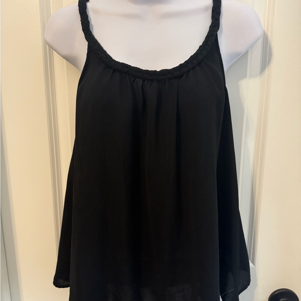 Olive & Oak Black Relaxed Backless Camisole